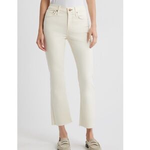 Rag & Bone Peyton Mid Rise Bootcut Jean Cream size 32